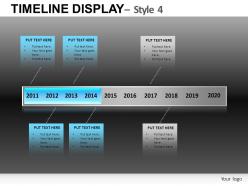 Timeline display 4 powerpoint presentation slides db