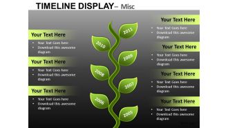 Timeline display misc powerpoint presentation slides db