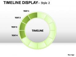 Timeline display style 2 powerpoint presentation slides