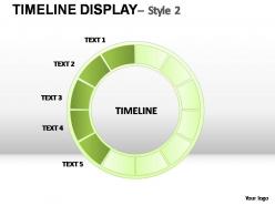 Timeline display style 2 powerpoint presentation slides