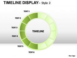 Timeline display style 2 powerpoint presentation slides