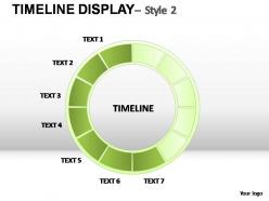 Timeline display style 2 powerpoint presentation slides