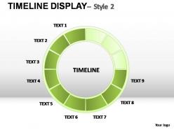 Timeline display style 2 powerpoint presentation slides