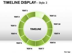 Timeline display style 2 powerpoint presentation slides