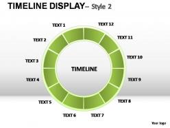 Timeline display style 2 powerpoint presentation slides