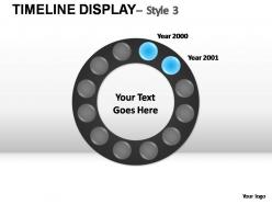 Timeline display style 3 powerpoint presentation slides