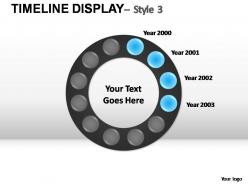 Timeline display style 3 powerpoint presentation slides