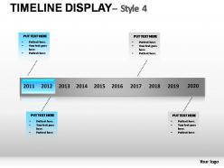 Timeline display style 4 powerpoint presentation slides