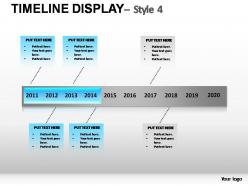 Timeline display style 4 powerpoint presentation slides