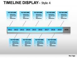 Timeline display style 4 powerpoint presentation slides