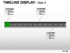 Timeline display style 5 powerpoint presentation slides