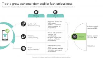 Tips To Grow Customer Demand For Fashion Business