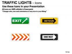 Traffic lights icons powerpoint presentation slides