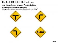 Traffic lights icons powerpoint presentation slides