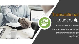 Transactional And Transformational Leadership Development Powerpoint Presentation Slides