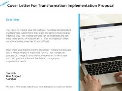 Transformation Implementation Proposal Powerpoint Presentation Slides