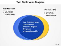 Two circle venn diagram powerpoint diagram templates graphics 712