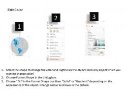 Two globes with pins for location representation ppt presentation slides