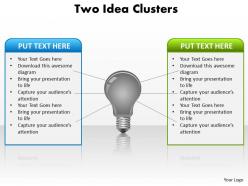 Two idea clusters powerpoint slides presentation diagrams templates