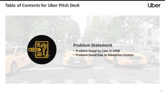 Uber pitch deck ppt template