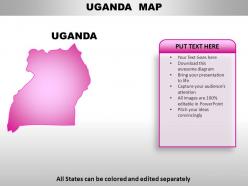 Uganda country powerpoint maps