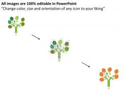 Uj pencil design tree with icons for education growth flat powerpoint design