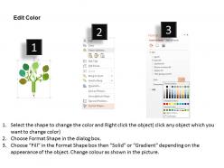 Uj pencil design tree with icons for education growth flat powerpoint design