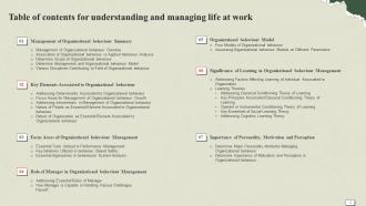 Understanding And Managing Life At Work Powerpoint Presentation Slides Good Compatible