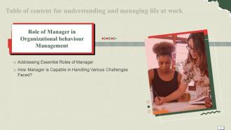 Understanding And Managing Life At Work Powerpoint Presentation Slides Captivating Compatible