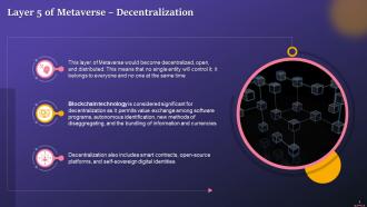 Understanding Decentralization That Is Layer Five Of Metaverse Training Ppt