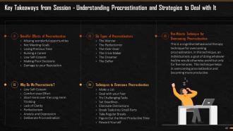 Understanding Procrastination And Strategies To Deal With IT Training Ppt