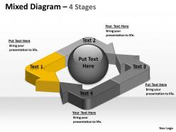 Unidirectional mixed arrow diagram