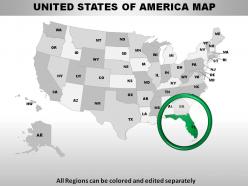 Usa florida state powerpoint maps