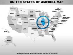 Usa illinois state powerpoint maps