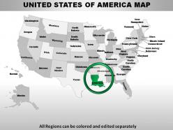 Usa louisiana state powerpoint maps