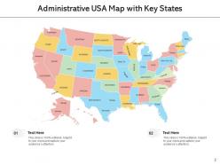 Usa map digitally created state division locations percentages