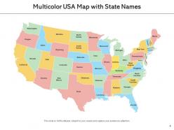 Usa map digitally created state division locations percentages