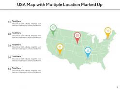 Usa map digitally created state division locations percentages