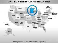 Usa minnesota state powerpoint maps