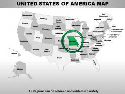 Usa missouri state powerpoint maps