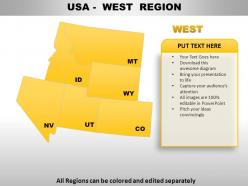 Usa rocky mountain region country powerpoint maps