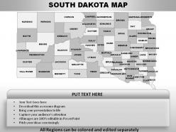 Usa south dakota state powerpoint maps