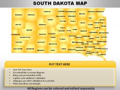 Usa south dakota state powerpoint maps