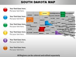 Usa south dakota state powerpoint maps