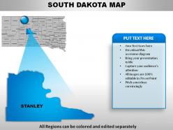 Usa south dakota state powerpoint maps