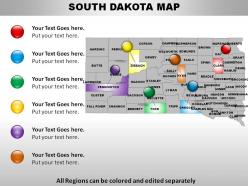 Usa south dakota state powerpoint maps