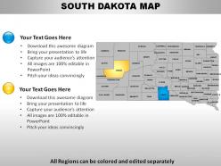 Usa south dakota state powerpoint maps