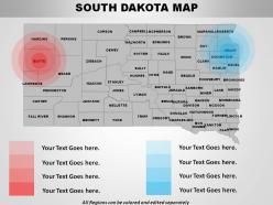 Usa south dakota state powerpoint maps