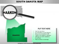 Usa south dakota state powerpoint maps