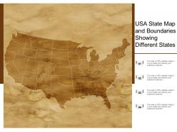 Usa state map and boundaries showing different states